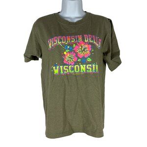 Wisconsin Dells Graphic T-Shirt S Anvil Recycled Cotton/Polyester Blend